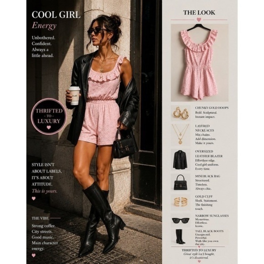 Kimchi Blue Mauve Pink Eyelet Ruffle Romper NWT Size L - Picture 6 of 7